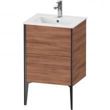 Duravit XV44590B279 - XViu Two Drawer Floorstanding Vanity Unit Walnut