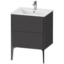 Duravit XV44810B280 - XViu Two Drawer Floorstanding Vanity Unit Graphite