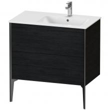 Duravit XV44870B216 - XViu Two Drawer Floorstanding Vanity Unit Oak Black