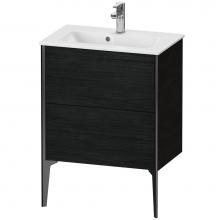 Duravit XV44880B216 - XViu Two Drawer Floorstanding Vanity Unit Oak Black