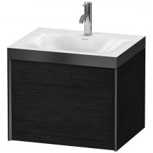 Duravit XV4609OB216P - XViu One Drawer C-Bonded Wall-Mount Vanity Kit Oak Black