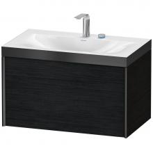 Duravit XV4610EB216P - XViu One Drawer C-Bonded Wall-Mount Vanity Kit Oak Black