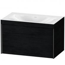 Duravit XV4610NB216C - XViu One Drawer C-Bonded Wall-Mount Vanity Kit Oak Black