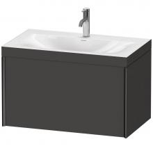 Duravit XV4610OB280C - XViu One Drawer C-Bonded Wall-Mount Vanity Kit Graphite