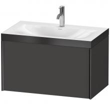 Duravit XV4610OB280P - XViu One Drawer C-Bonded Wall-Mount Vanity Kit Graphite