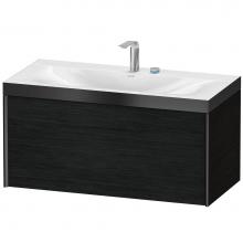 Duravit XV4611EB216P - XViu One Drawer C-Bonded Wall-Mount Vanity Kit Oak Black