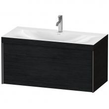 Duravit XV4611OB216C - XViu One Drawer C-Bonded Wall-Mount Vanity Kit Oak Black