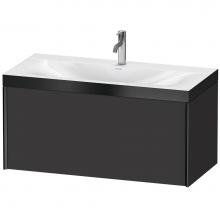 Duravit XV4611OB280P - XViu One Drawer C-Bonded Wall-Mount Vanity Kit Graphite