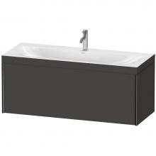 Duravit XV4612OB280C - XViu One Drawer C-Bonded Wall-Mount Vanity Kit Graphite