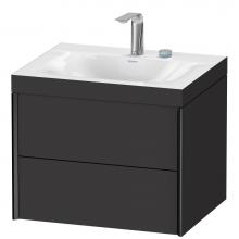 Duravit XV4614EB280C - XViu Two Drawer C-Bonded Wall-Mount Vanity Kit Graphite