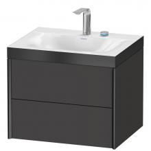 Duravit XV4614EB280P - XViu Two Drawer C-Bonded Wall-Mount Vanity Kit Graphite