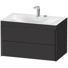 Duravit XV4615EB280C - XViu Two Drawer C-Bonded Wall-Mount Vanity Kit Graphite