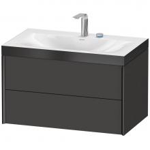 Duravit XV4615EB280P - XViu Two Drawer C-Bonded Wall-Mount Vanity Kit Graphite