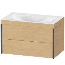 Duravit XV4615NB230C - XViu Two Drawer C-Bonded Wall-Mount Vanity Kit Natural Oak