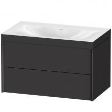 Duravit XV4615NB280C - XViu Two Drawer C-Bonded Wall-Mount Vanity Kit Graphite