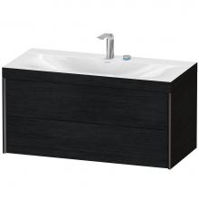 Duravit XV4616EB216C - XViu Two Drawer C-Bonded Wall-Mount Vanity Kit Oak Black