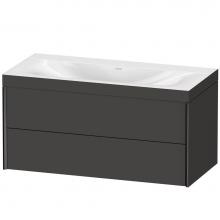 Duravit XV4616NB280C - XViu Two Drawer C-Bonded Wall-Mount Vanity Kit Graphite