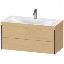 Duravit XV4616OB230C - XViu Two Drawer C-Bonded Wall-Mount Vanity Kit Natural Oak