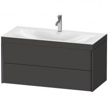 Duravit XV4616OB280C - XViu Two Drawer C-Bonded Wall-Mount Vanity Kit Graphite