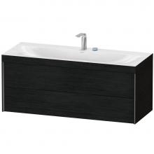 Duravit XV4617EB216C - XViu Two Drawer C-Bonded Wall-Mount Vanity Kit Oak Black