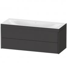 Duravit XV4617NB280C - XViu Two Drawer C-Bonded Wall-Mount Vanity Kit Graphite