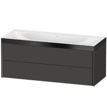 Duravit XV4617NB280P - XViu Two Drawer C-Bonded Wall-Mount Vanity Kit Graphite