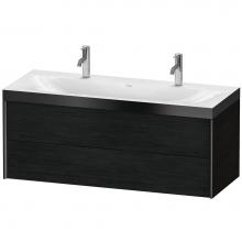 Duravit XV4618OB216P - XViu Two Drawer C-Bonded Wall-Mount Vanity Kit Oak Black