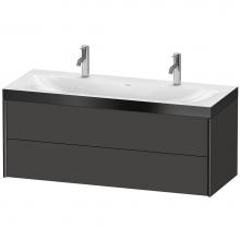 Duravit XV4618OB280P - XViu Two Drawer C-Bonded Wall-Mount Vanity Kit Graphite