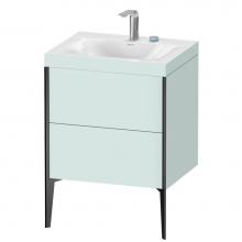 Duravit XV4709EB209C - Duravit XViu Two Drawer C-Bonded Floorstanding Vanity Kit Light Blue