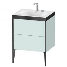 Duravit XV4709EB209P - Duravit XViu Two Drawer C-Bonded Floorstanding Vanity Kit Light Blue