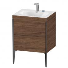 Duravit XV4709EB221C - XViu Two Drawer C-Bonded Floorstanding Vanity Kit Walnut Dark