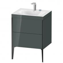 Duravit XV4709EB238C - Duravit XViu Two Drawer C-Bonded Floorstanding Vanity Kit Dolomite Gray