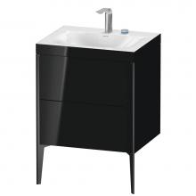 Duravit XV4709EB240C - XViu Two Drawer C-Bonded Floorstanding Vanity Kit Black