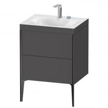 Duravit XV4709EB249C - XViu Two Drawer C-Bonded Floorstanding Vanity Kit Graphite