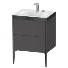 Duravit XV4709EB249P - XViu Two Drawer C-Bonded Floorstanding Vanity Kit Graphite