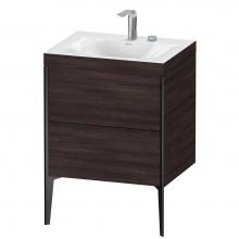 Duravit XV4709EB253C - Duravit XViu Two Drawer C-Bonded Floorstanding Vanity Kit Chestnut Dark