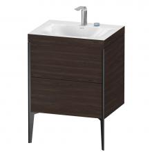 Duravit XV4709EB269C - XViu Two Drawer C-Bonded Floorstanding Vanity Kit Walnut Brushed