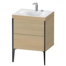 Duravit XV4709EB271C - Duravit XViu Two Drawer C-Bonded Floorstanding Vanity Kit Mediterranean Oak