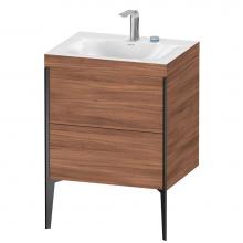 Duravit XV4709EB279C - XViu Two Drawer C-Bonded Floorstanding Vanity Kit Walnut