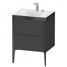 Duravit XV4709EB280P - XViu Two Drawer C-Bonded Floorstanding Vanity Kit Graphite