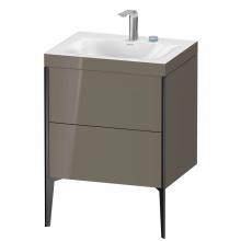 Duravit XV4709EB289C - Duravit XViu Two Drawer C-Bonded Floorstanding Vanity Kit Flannel Gray