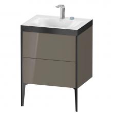 Duravit XV4709EB289P - Duravit XViu Two Drawer C-Bonded Floorstanding Vanity Kit Flannel Gray