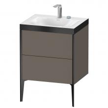 Duravit XV4709EB290P - Duravit XViu Two Drawer C-Bonded Floorstanding Vanity Kit Flannel Gray