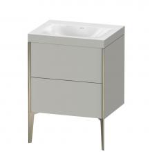 Duravit XV4709NB107C - Duravit XViu Two Drawer C-Bonded Floorstanding Vanity Kit Concrete Gray