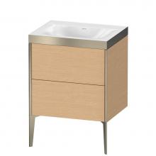 Duravit XV4709NB112P - Duravit XViu Two Drawer C-Bonded Floorstanding Vanity Kit Brushed Oak