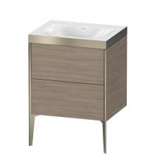 Duravit XV4709NB131P - Duravit XViu Two Drawer C-Bonded Floorstanding Vanity Kit Silver Pine