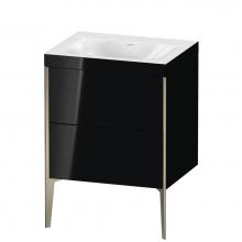 Duravit XV4709NB140C - Duravit XViu Two Drawer C-Bonded Floorstanding Vanity Kit Black