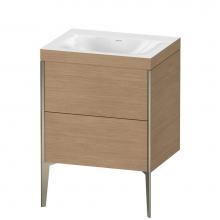 Duravit XV4709NB152C - Duravit XViu Two Drawer C-Bonded Floorstanding Vanity Kit European Oak