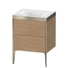 Duravit XV4709NB152P - Duravit XViu Two Drawer C-Bonded Floorstanding Vanity Kit European Oak