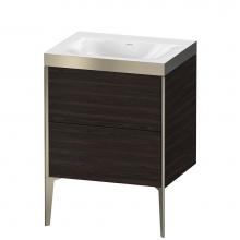 Duravit XV4709NB169P - Duravit XViu Two Drawer C-Bonded Floorstanding Vanity Kit Walnut Brushed